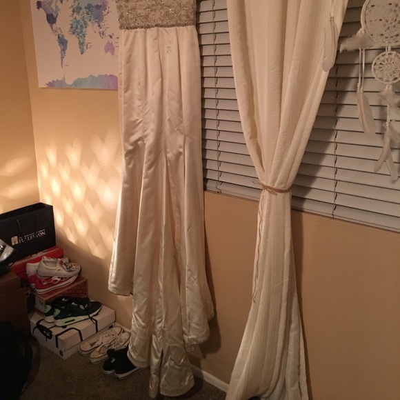 Lazaro Off-the-Shoulder Wedding Dress - Picture 7 of 8